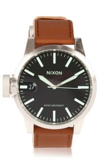 Nixon Steel and Leather Chronicle Watch - Lyst