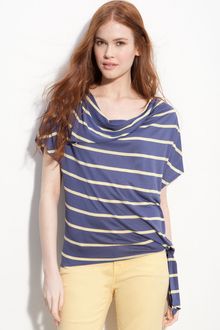 Olivia Moon Stripe Top with Tie Hem - Lyst