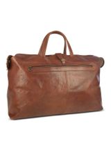 Robe Di Firenze Large Brown Italian Leather Carry All Travel Bag