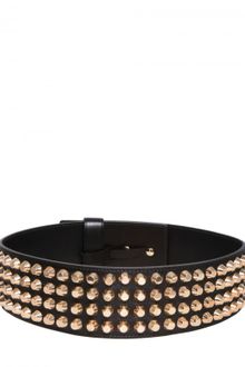 Versace 6cm Studded Smooth Leather Belt - Lyst