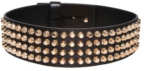Versace 6cm Studded Smooth Leather Belt in Black - Lyst