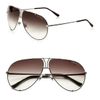 Yves Saint Laurent Logo Accented Metal Aviator Sunglasses in Brown - Lyst