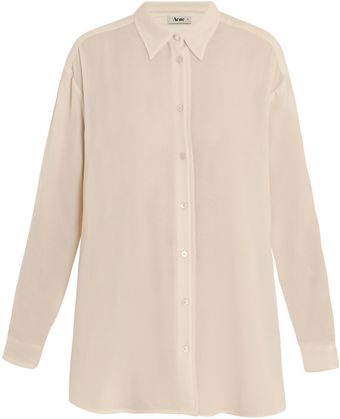 Acne Shining Sheer Blouse - Lyst