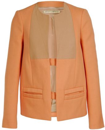 Contrasting Cotton-Silk Mikado Jacket 