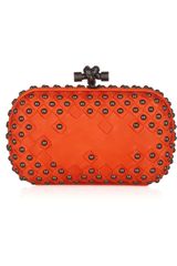 Bottega Veneta Studded Intrecciato Leather Knot Clutch