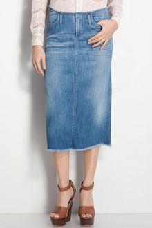 Citizens Of Humanity Tangier Cutoff Denim Midi Skirt - Lyst