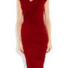 Donna Karan New York Draped Stretchjersey Dress in Red - Lyst