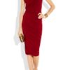 Donna Karan New York Draped Stretchjersey Dress in Red - Lyst