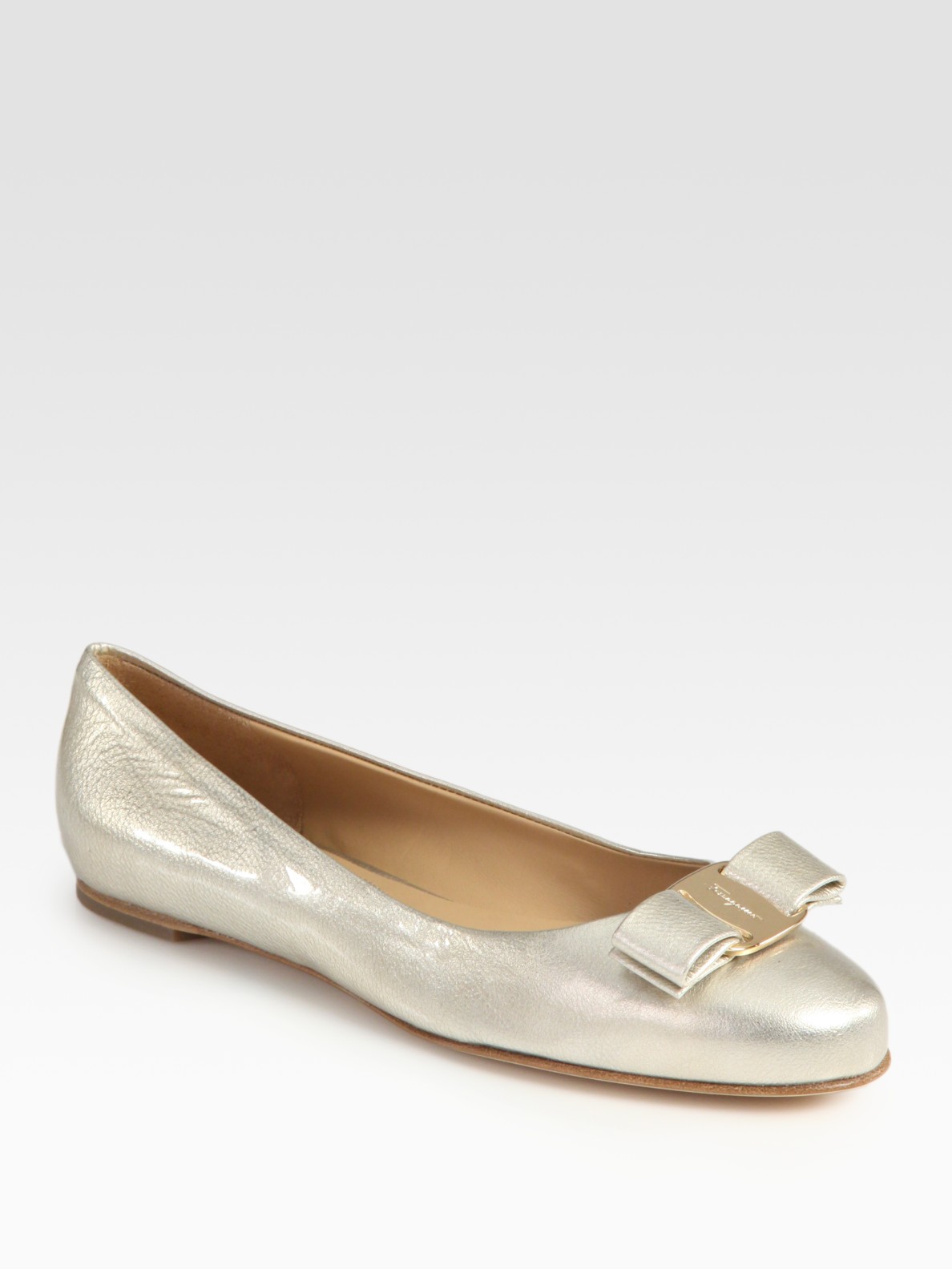 champagne color flat shoes
