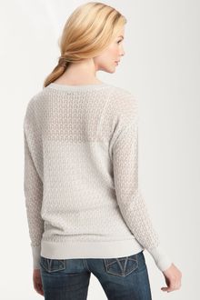 Halogen Textured Long Sleeve Sweater - Lyst