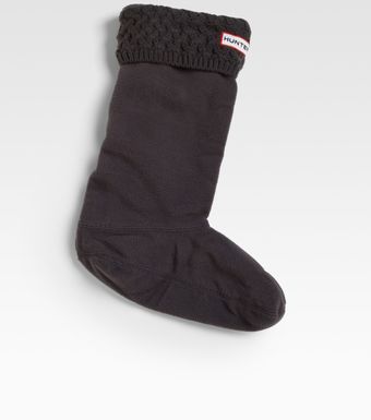 Hunter Basket-weave Knit Cuff Welly Socks - Lyst