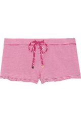 Juicy Couture Striped Cotton-blend Jersey Shorts