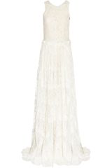 Lanvin Tulle-trimmed Lace Gown