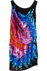 Roberto Cavalli Paillette-embellished Silk-georgette Dress