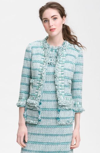  Marion Fringe Trim Tweed Jacket 