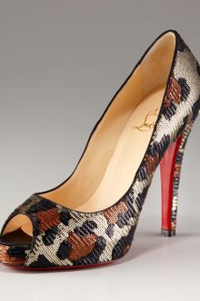 Christian Louboutin Very Prive Leopard-sequined Pump - Lyst