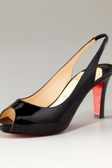 Christian Louboutin Prive Patent Leather Open-toe Platform Pump - Lyst