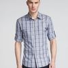 Elie Tahari Zac Twopocket Plaid Shirt in Blue for Men (purple shell) - Lyst
