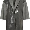 Topshop Grey Coated Raincoat  in Gray (grey) - Lyst