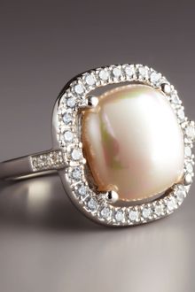 Majorica Sterling Silver Pearl Ring, 15mm - Lyst
