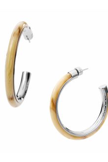 Michael Kors Hoop Earring with Horn Design Detail - Lyst
