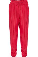 Isabel Marant Fidji Washed-georgette Drawstring Pants