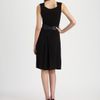 Dkny Plunging Vneck Dress in Black - Lyst