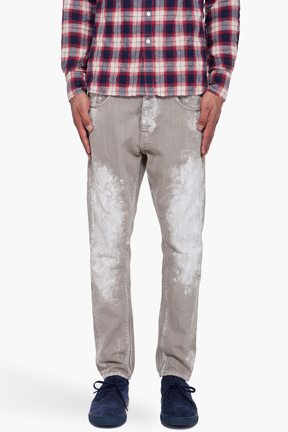 Edun Paint Splatter Jeans in Gray for Men (grey) Lyst