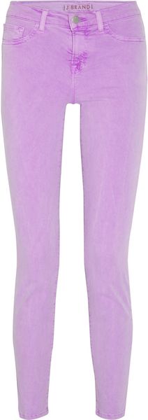 J Brand 811 Midrise Cropped Skinny Jeans in Purple (lilac) - Lyst
