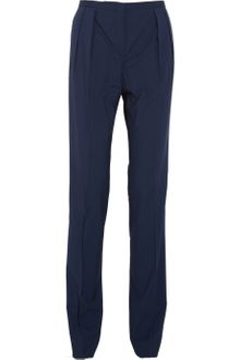 Jil Sander Wool-crepe Straight-leg Pants - Lyst