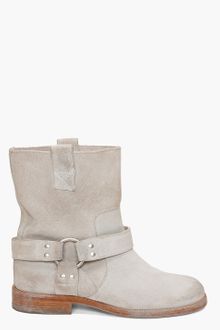 Maison Martin Margiela Suede Motorcycle Boots - Lyst