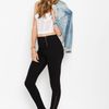 Nasty Gal Zipped Skinny Jeans in Black - Lyst