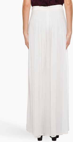 Rag & Bone Silk Maxi Pants in White - Lyst