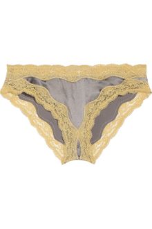 Stella McCartney Clara Whispering Silk-blend Satin Briefs - Lyst