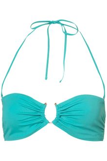 Topshop Green Bandeau Bikini Top - Lyst