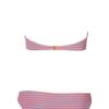 Topshop Stripe Bandeau Bikini in Pink - Lyst