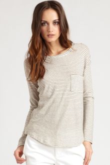 Vince Fisherman Striped Cotton Tee - Lyst