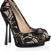 Alexander Mcqueen Lacecovered Pumps in Black - Lyst