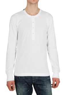 Dolce & Gabbana Long Sleeved Serafino Jersey T-shirt - Lyst