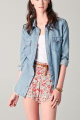 Free People True Grit Denim Top