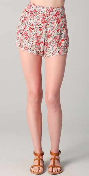 Free People Printed Flirty Shorts - Lyst