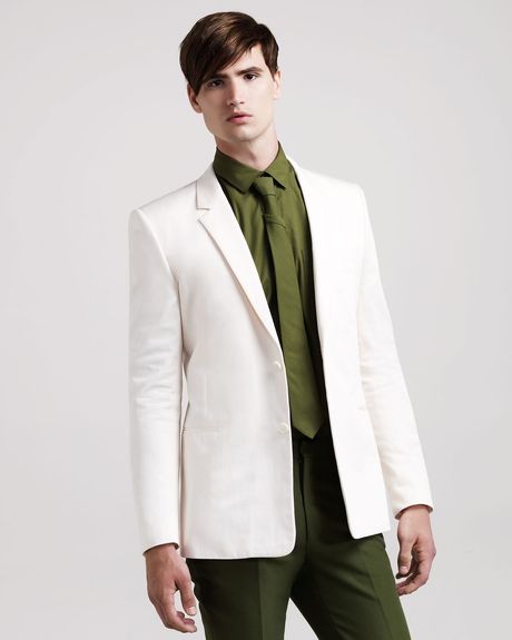 Givenchy Twobutton Wool Jacket in White for Men - Lyst