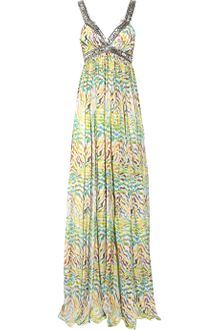 Matthew Williamson Zebra-print Silk-chiffon Gown - Lyst