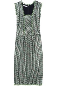 Oscar de la Renta Kelly Bouclé-Tweed Dress - Lyst
