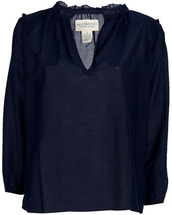 Ralph Lauren V-neck Blouse - Lyst