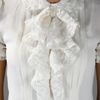 Ralph Lauren Lace Ruffled Blouse in White - Lyst