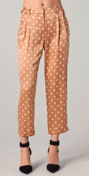  Polka Dot Cropped Trousers 