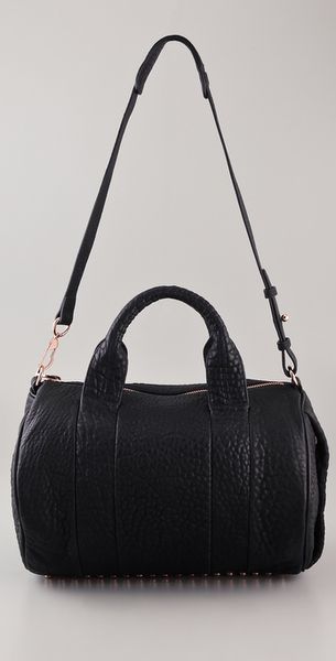 Alexander Wang Rocco Duffel with Rose Gold Hardware in Black - Lyst