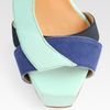 Aperlai Mixedmedia Colorblock Platform Sandals in Blue (aqua) - Lyst
