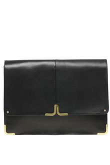 ASOS Collection Leather Portfolio Clutch with Metal Tip - Lyst